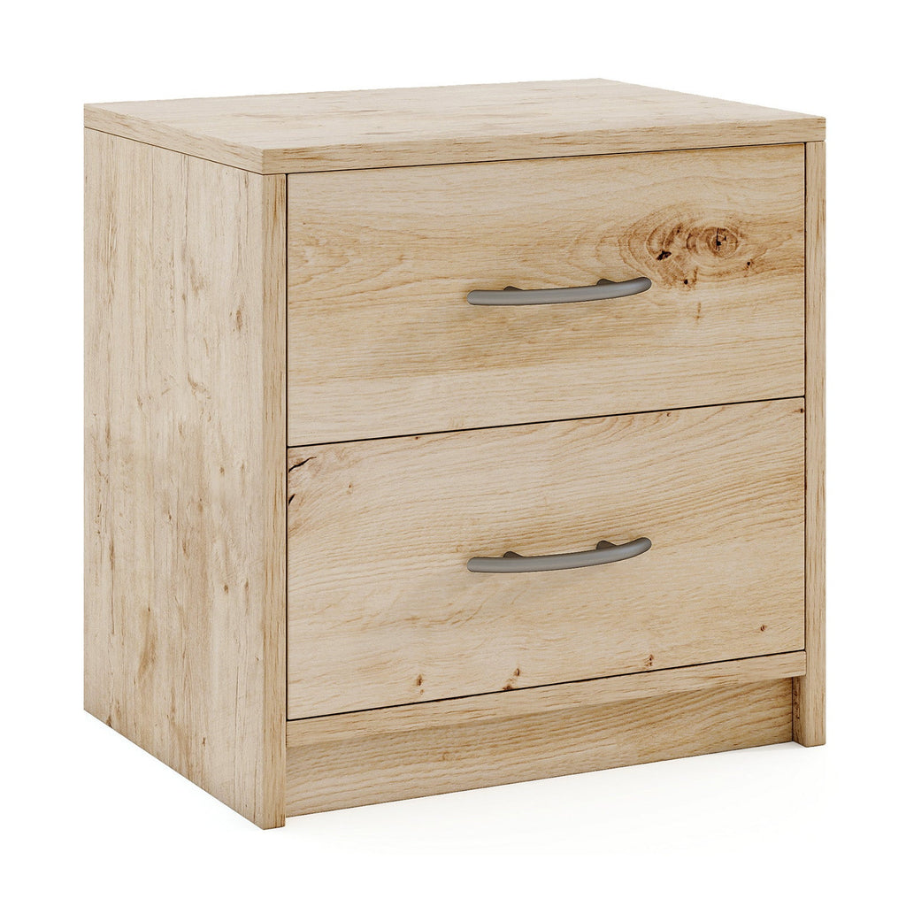 2 Drawer Nightstand with Storage for Living Room