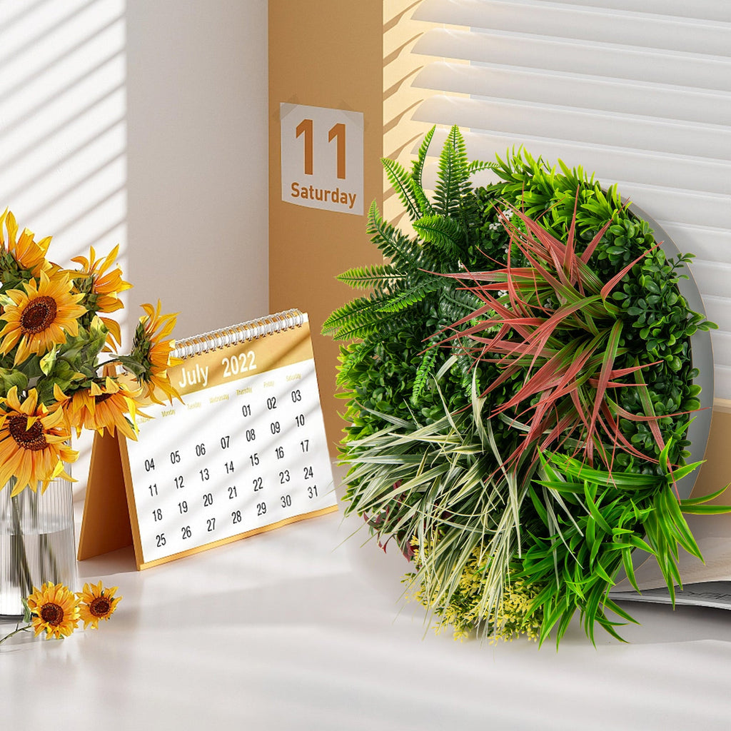 2 Pack Square Framed Artificial Foliage Wall Art