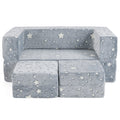 2 Seater Kids Play Couch with Removable and Machine Washable Flannel Cover