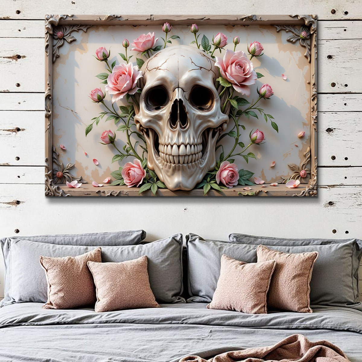 Rose And Skull Wall Art V