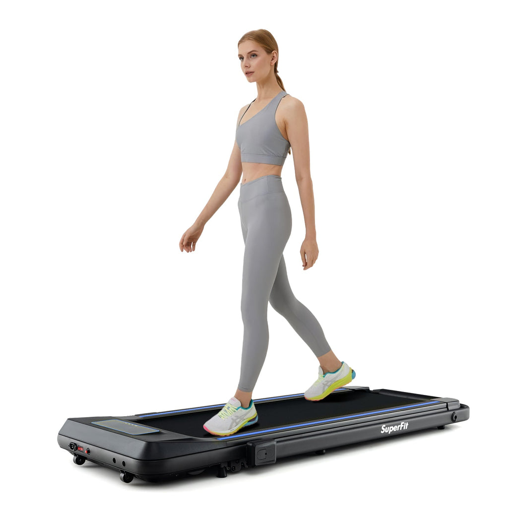 2 in 1 Folding Treadmill with Incline with Remote Control