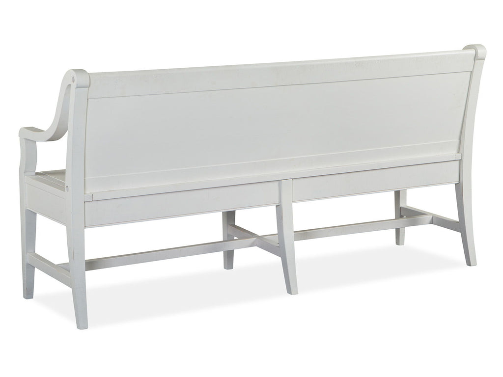 Heron Cove - Bench With Back - Chalk White