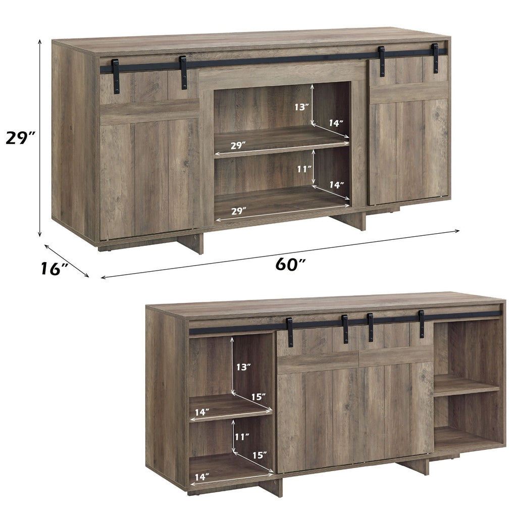 Bellarosa - TV Stand (Same As 91608) - Gray Washed