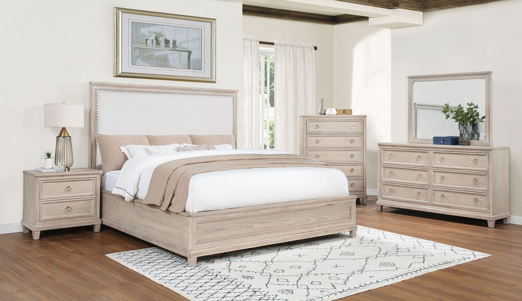 Pembroke 5-piece Eastern King Bedroom Set Washed Oak