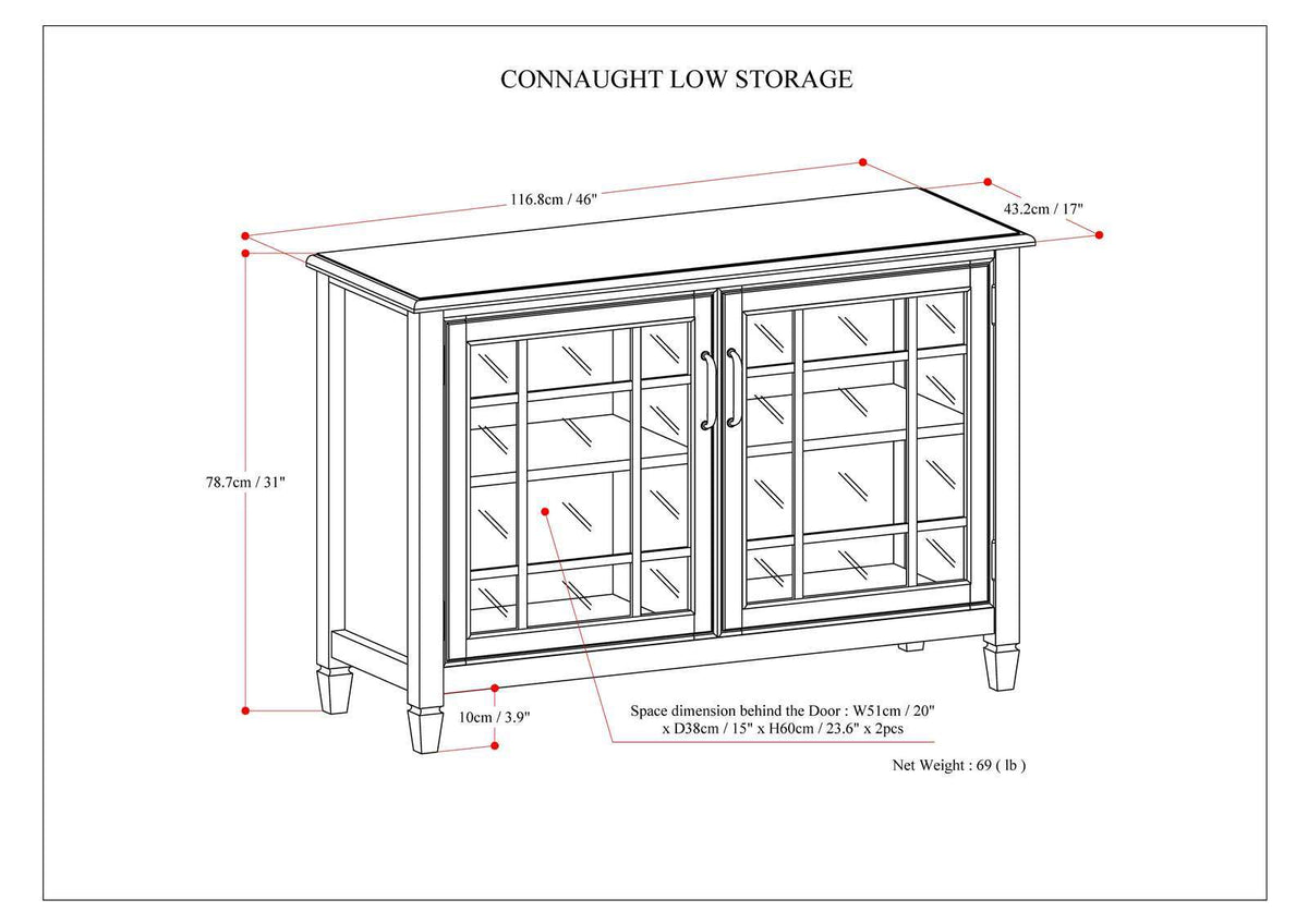 Connaught - Handcrafted Low Storage Cabinet