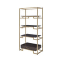 Yumia - Bookshelf - Gold & Walnut