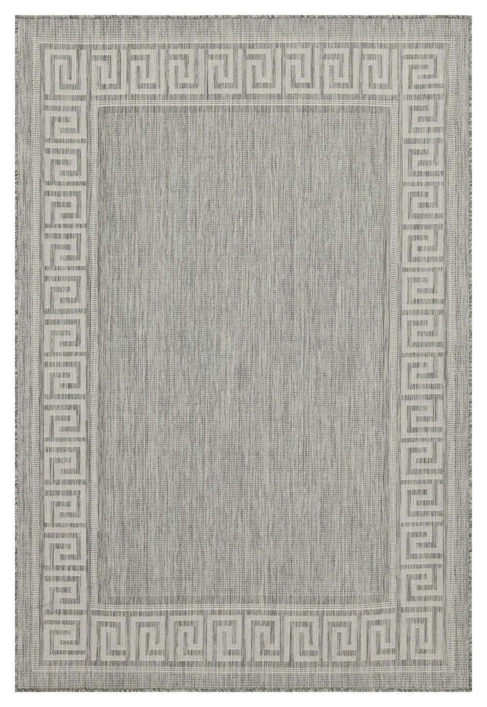 Sunshine - 5'3" X 7'3" Indoor, Outdoor, Area Rug Polypropylene - Silver