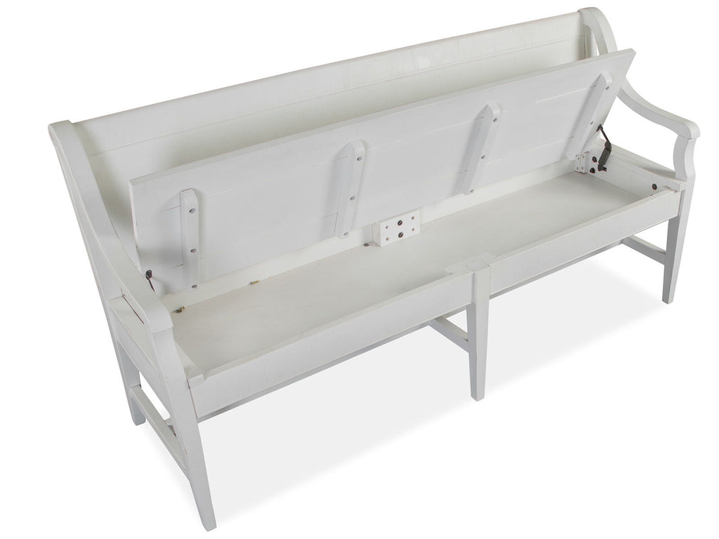 Heron Cove - Bench With Back - Chalk White