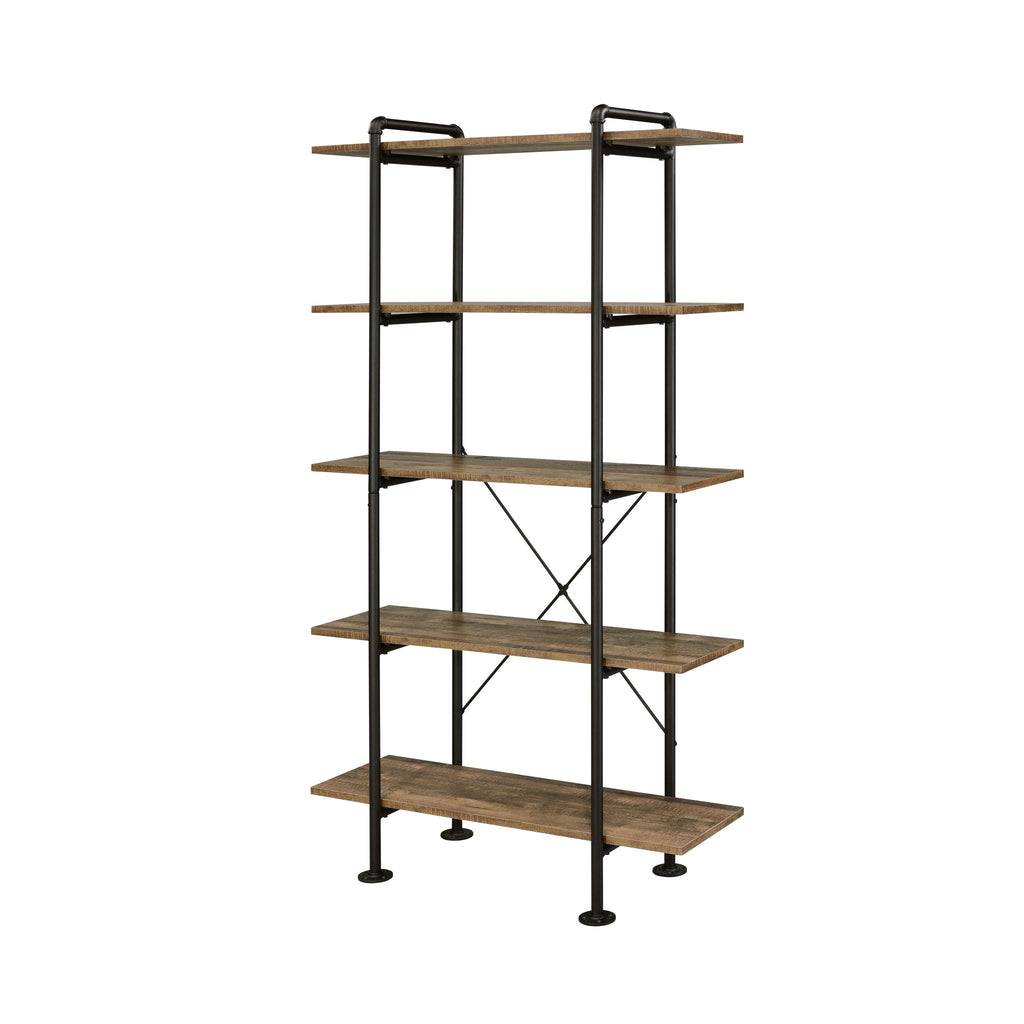 Nefo - Bookshelf - Rustic Oak & Black