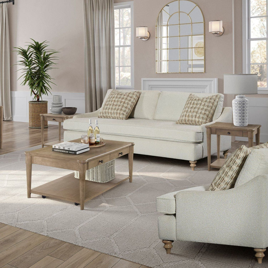 Sofa Single Reverable Cushion With 2 Pillows - Off White