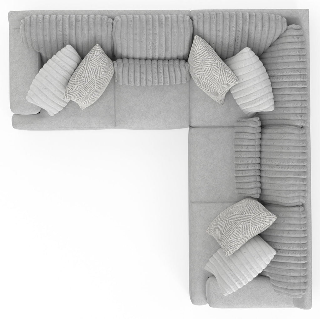 Logan - Upholstered Sectional With Comfort Coil Seating And Accent Pillows Included
