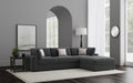 Serene 4-piece Upholstered Modular Sectional Sofa Charcoal
