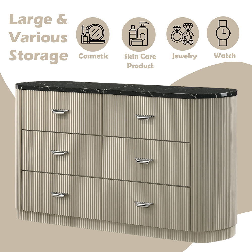 Travonte - Dresser - Gray / Beige
