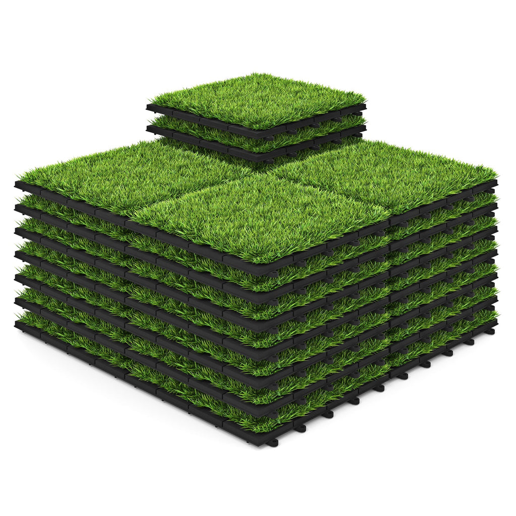 30 PCS Interlocking Artificial Grass Tiles
