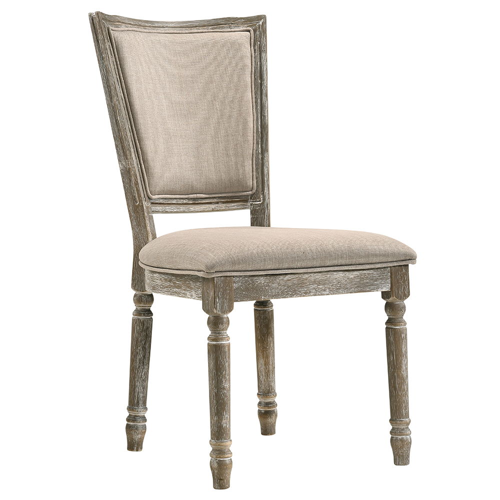 Gabrian - Fabric Side Chair (Set of 2) - Two-Tone Beige & Reclaimed Gray
