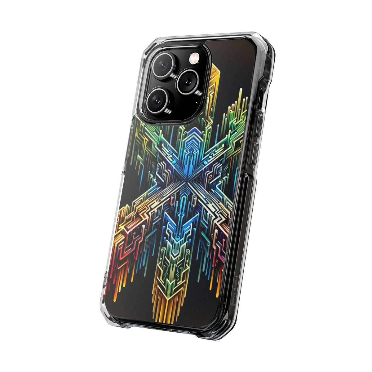 Magnet Case Abstract Cross Vibrant Colors