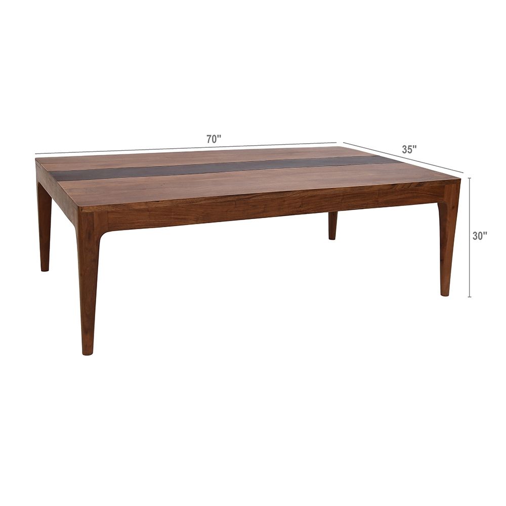 Wood Dining Table - Natural Wood / Brown