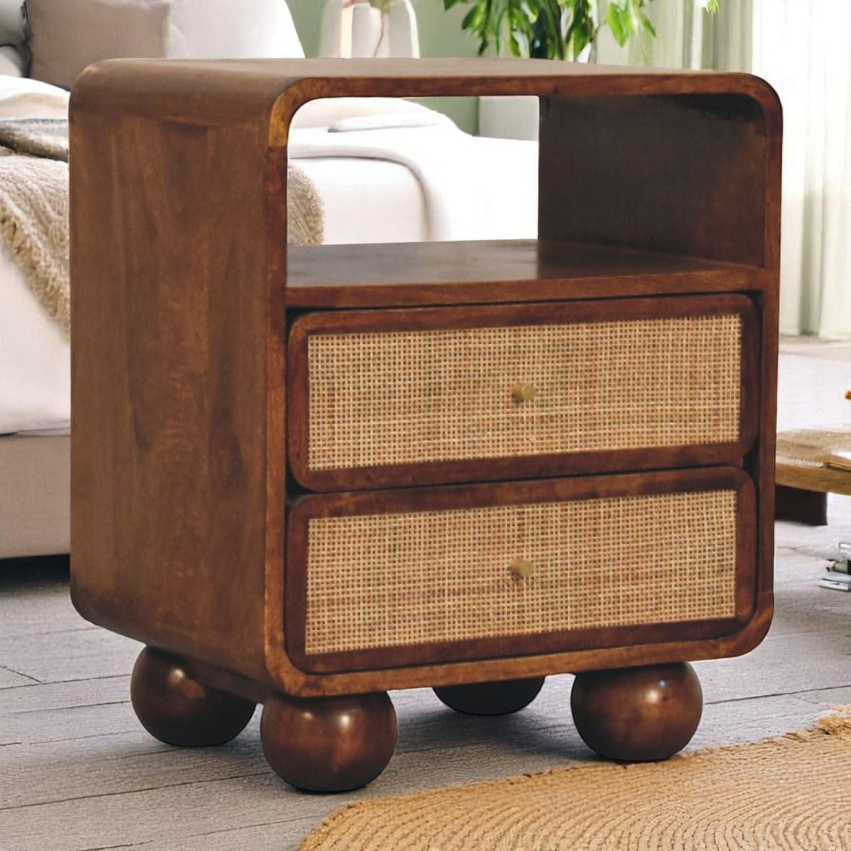 Larissa - 2 Drawer Nightstand - Brown