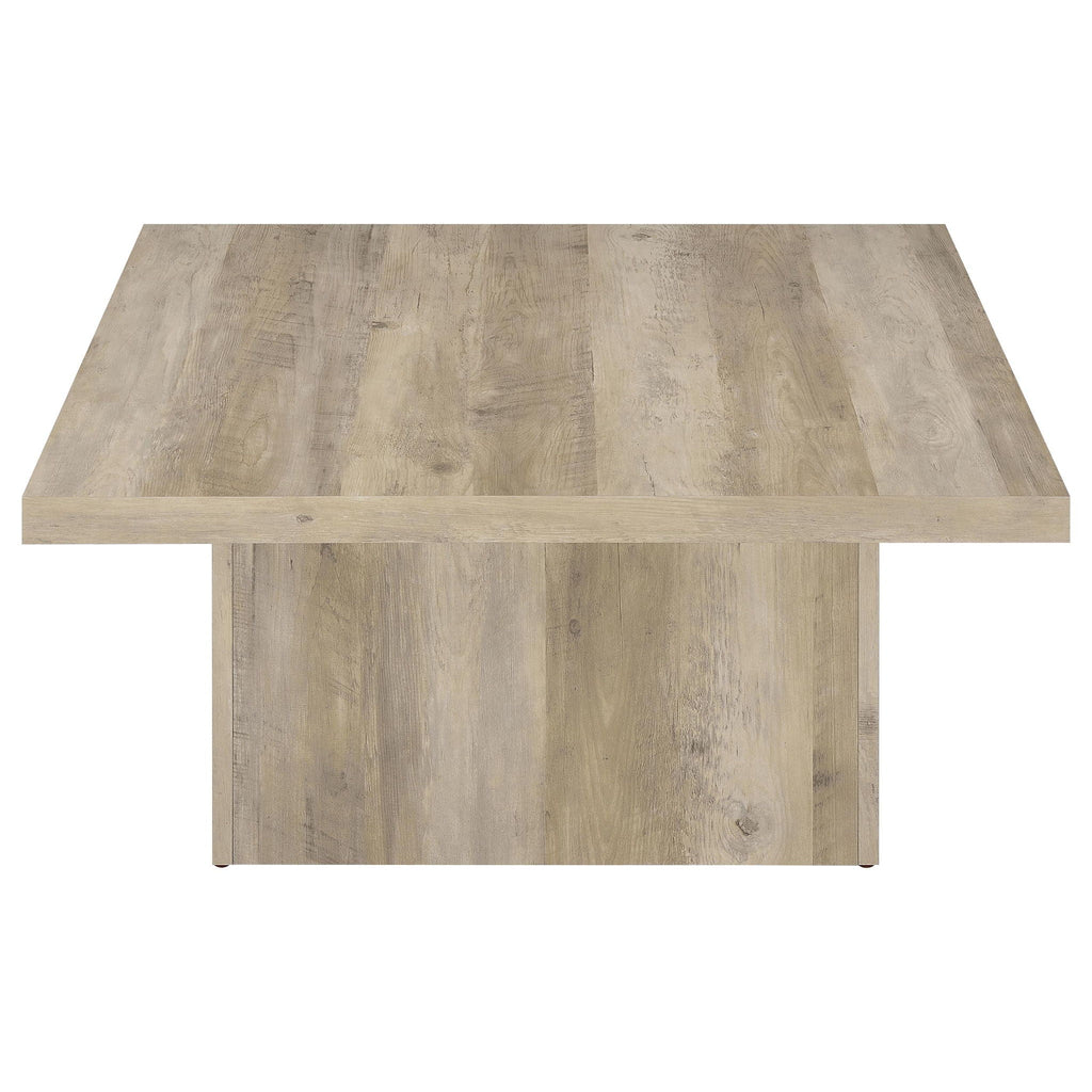 Devar Square Engineered Wood Coffee Table Distressed Pine