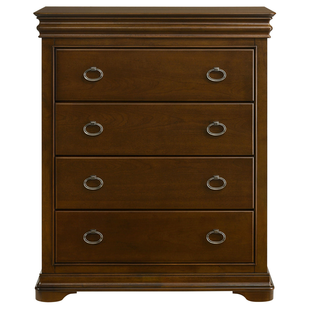 Garland 4-drawer Bedroom Chest of Drawers Brown Cherry