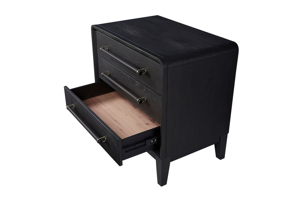 3 Drawer Nightstand With USB - Black