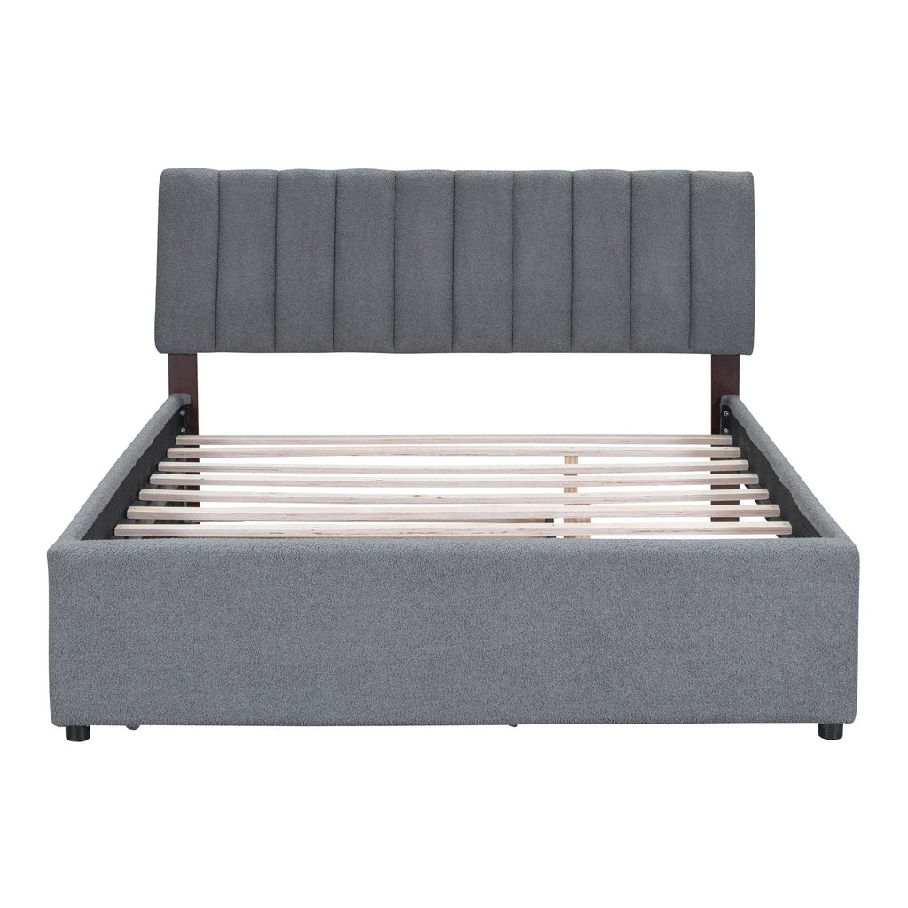 Upholstered Platform Bed With Trundle