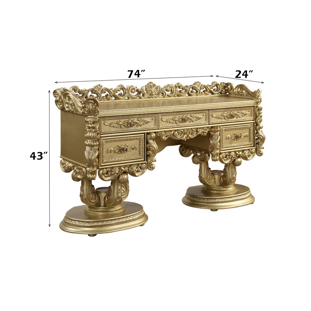 Bernadette - Vanity Desk - Gold