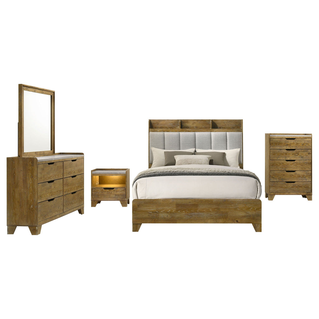 Henderson 5-piece Queen Bedroom Set Medium Oak