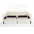 Elena - Boucle Upholstered Daybed, Ribbed Tufted Backrest