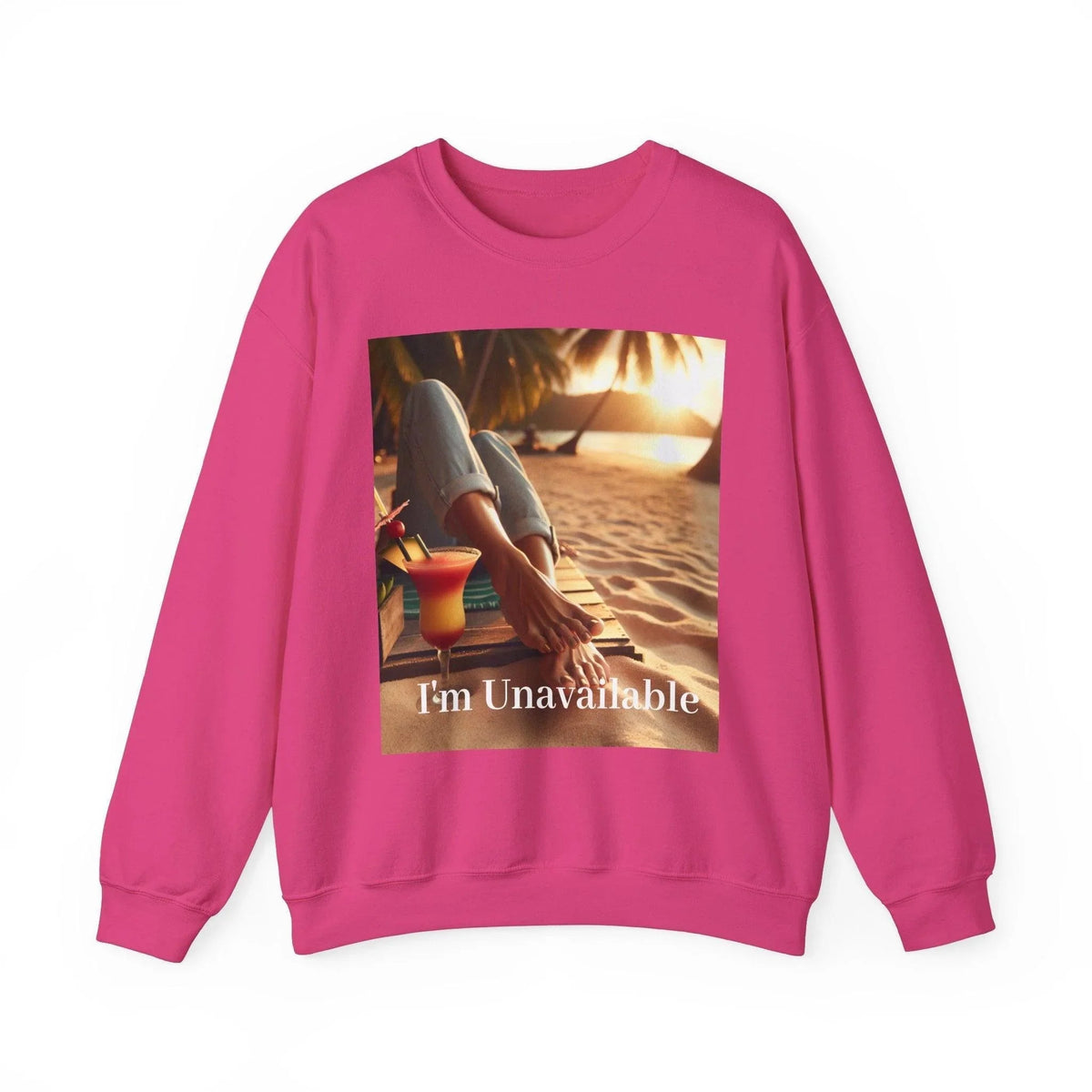 Sand Beach Woman Feet Crewneck Sweatshirt