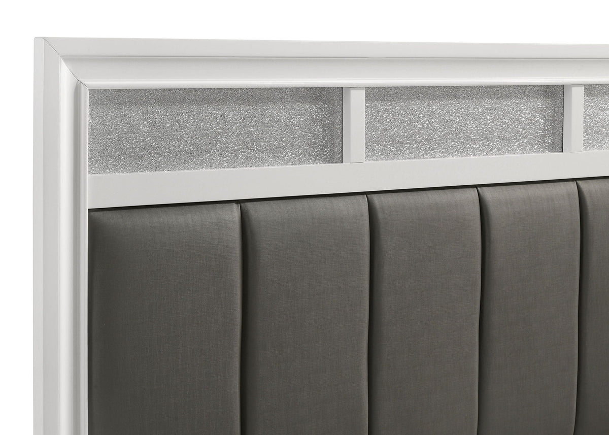 Barzini Wood Eastern King Panel Bed White