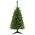 36 Inch Unlit Artificial Christmas Mini Tree with Plastic Stand-Green
