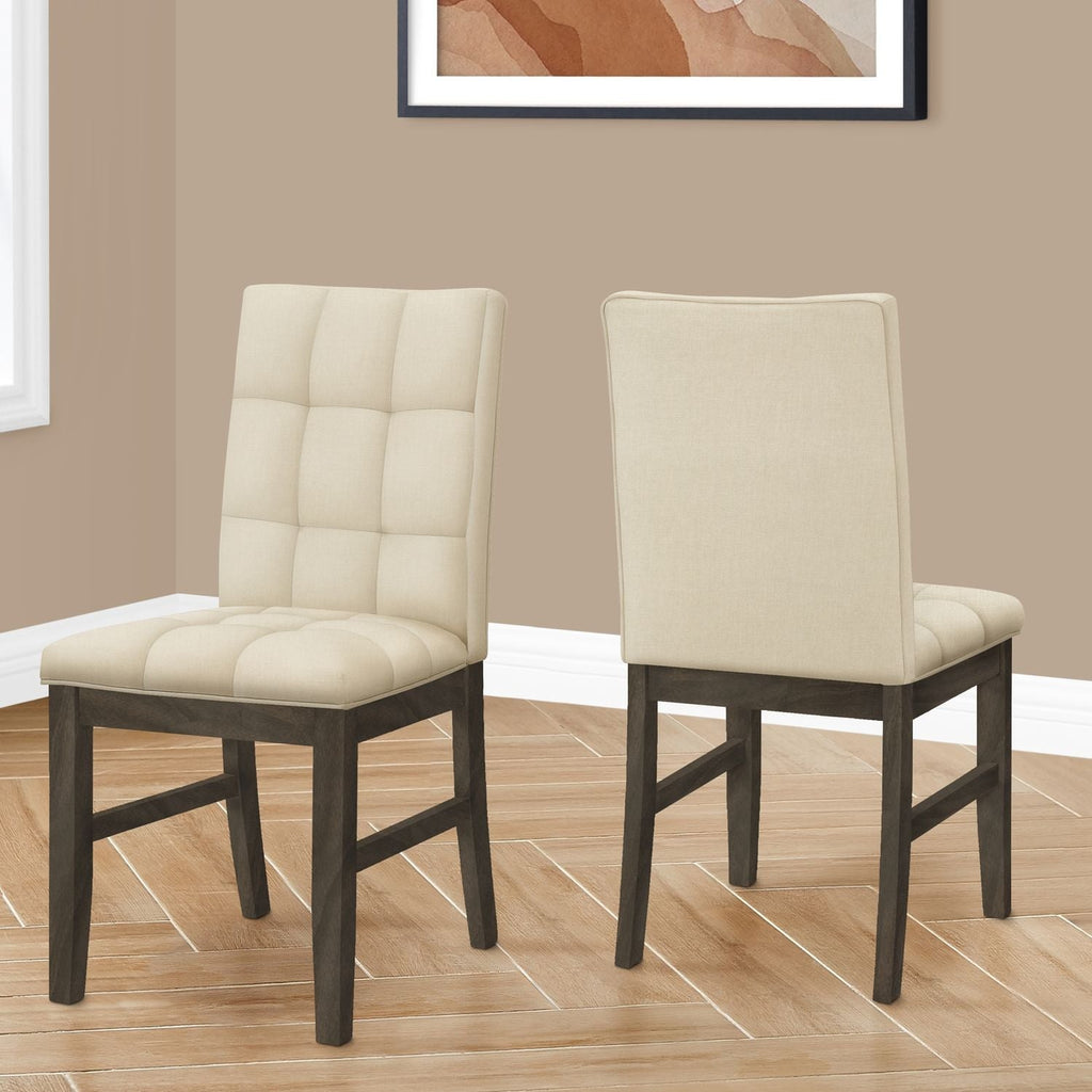 Dining Chair, Upholstered, Dining Room, Transitional (Set of 2) - Cream