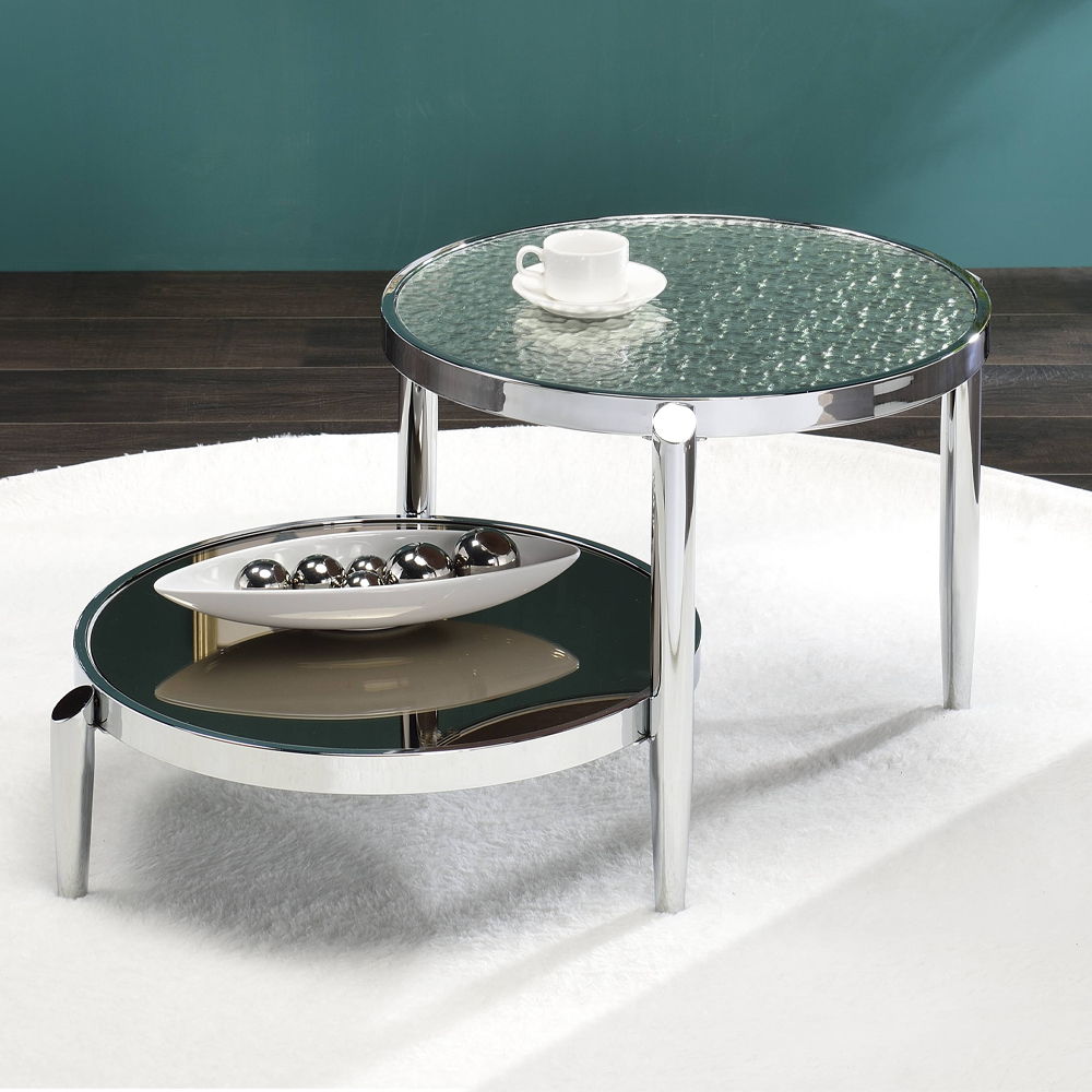 Abbe - Coffee Table - Glass & Chrome