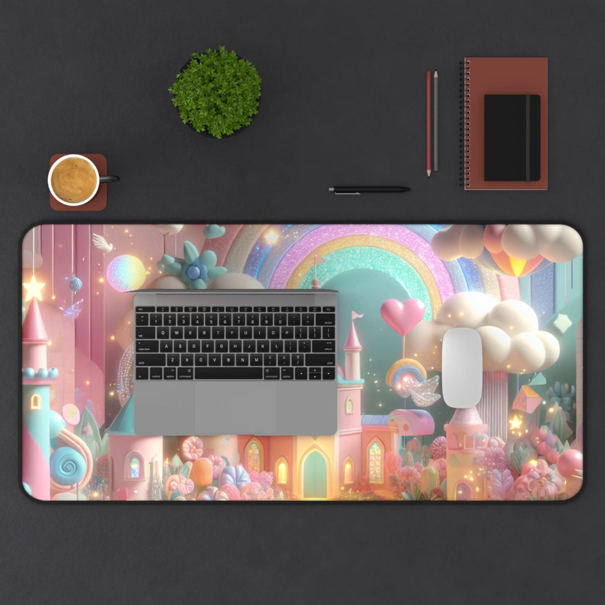 Desk Mat - Candyland Princess Castle Design