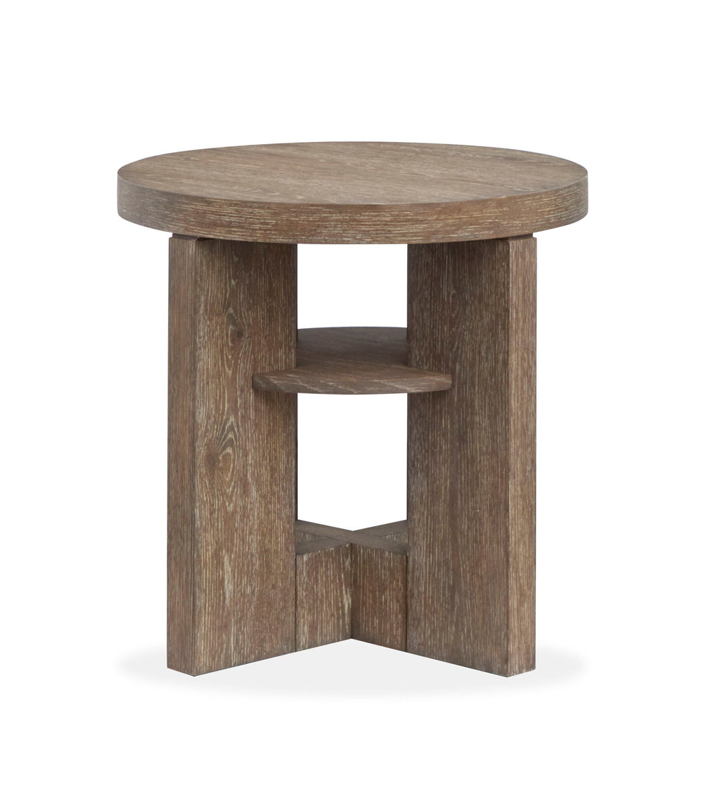 Conway - Round End Table - Spiced Brown