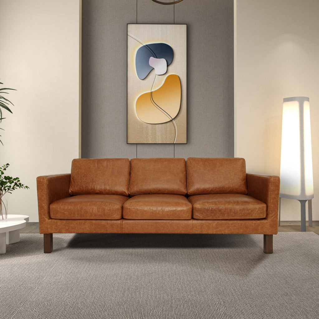Memphis - Waxy Sofa - Cognac