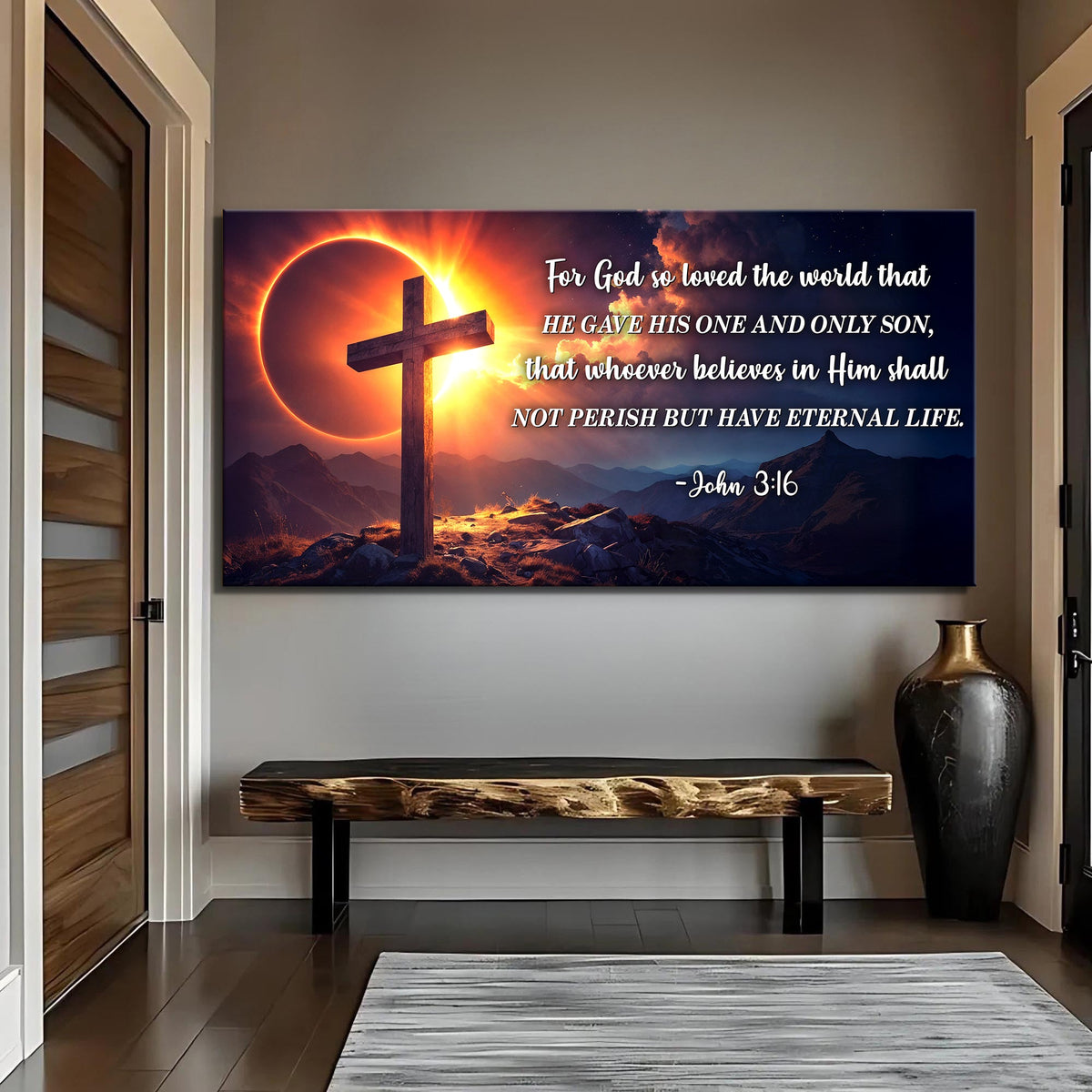 John 3:16: For God So Loved The World Faith Sign III