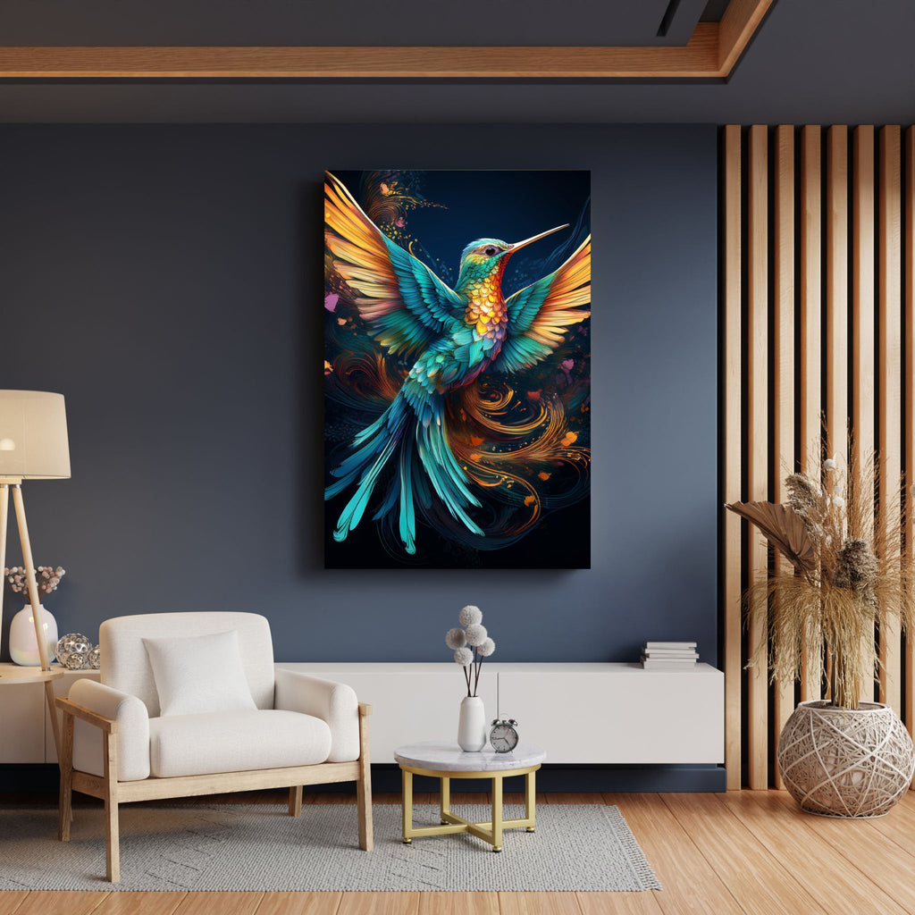 Humming Bird Abstract Wall Art II