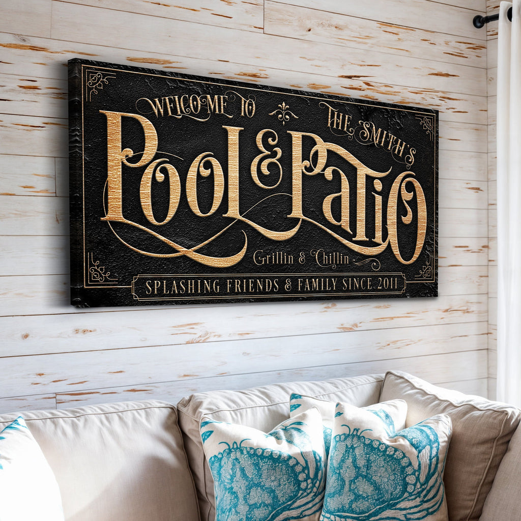 Personalized Pool & Patio Sign II