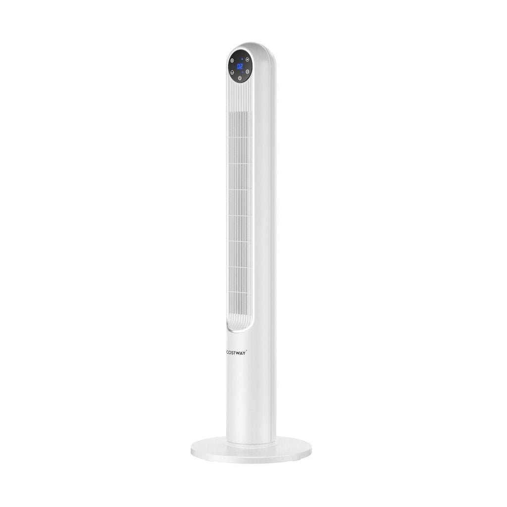 42 Inch 80 Degree Tower Fan with Smart Display Panel and Remote Control