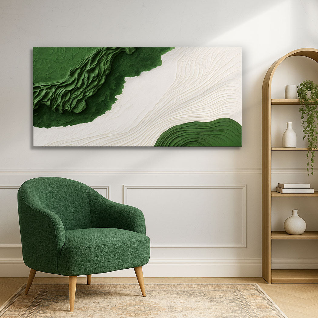 Green Rivers Abstract Wall Art IX