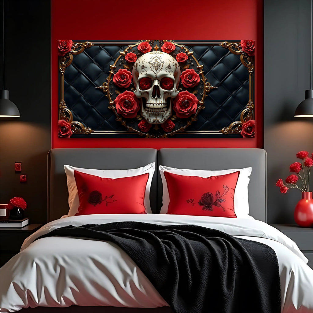 Rose and Skull Wall Art VII