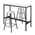 3 Piece Pub Table and Stools Kitchen Dining Set