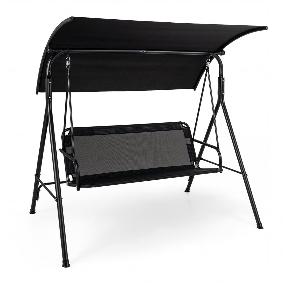 3-Seat Patio Swing Chair with Adjustable Canopy - 800 lbs