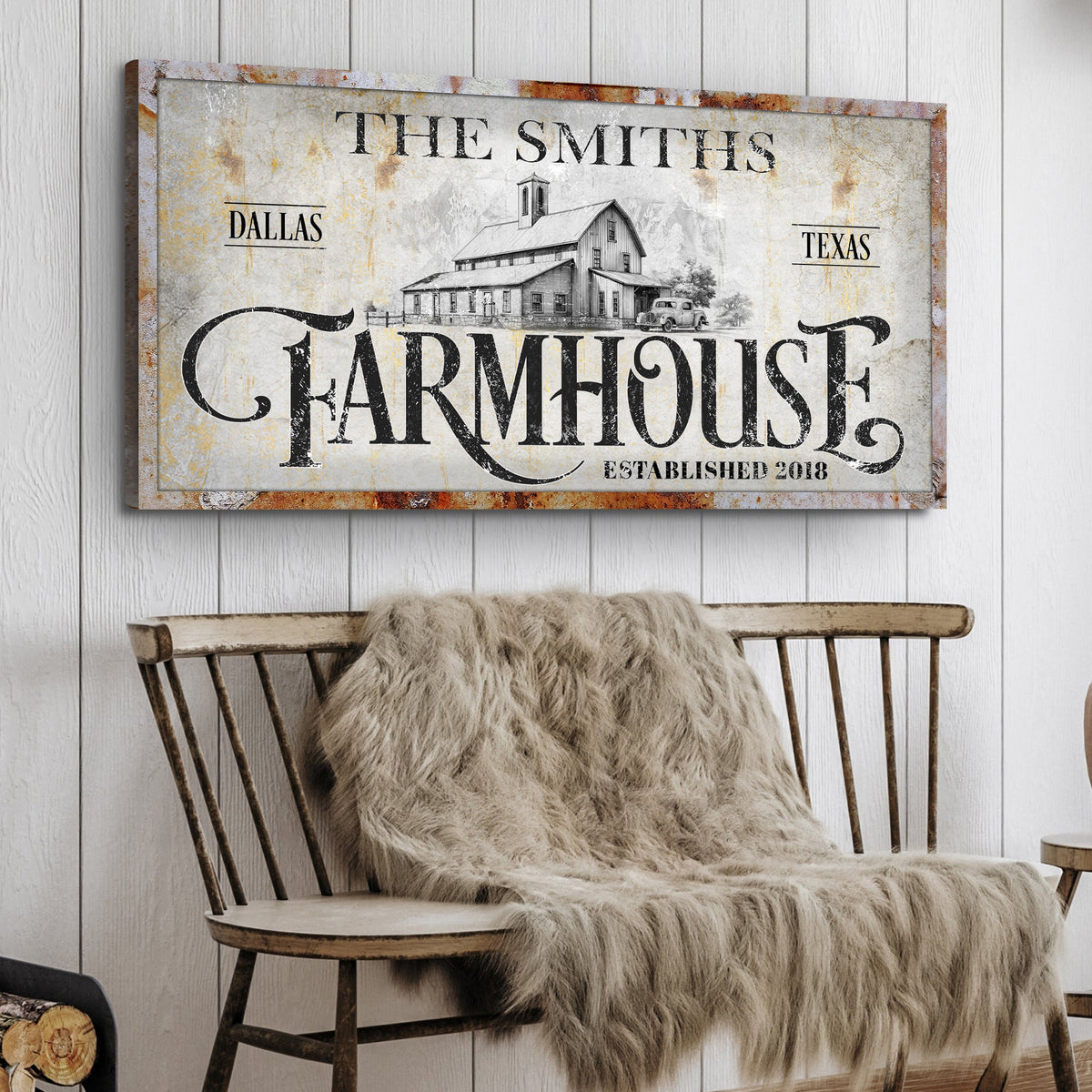 Rustic Vintage Farmhouse Sign