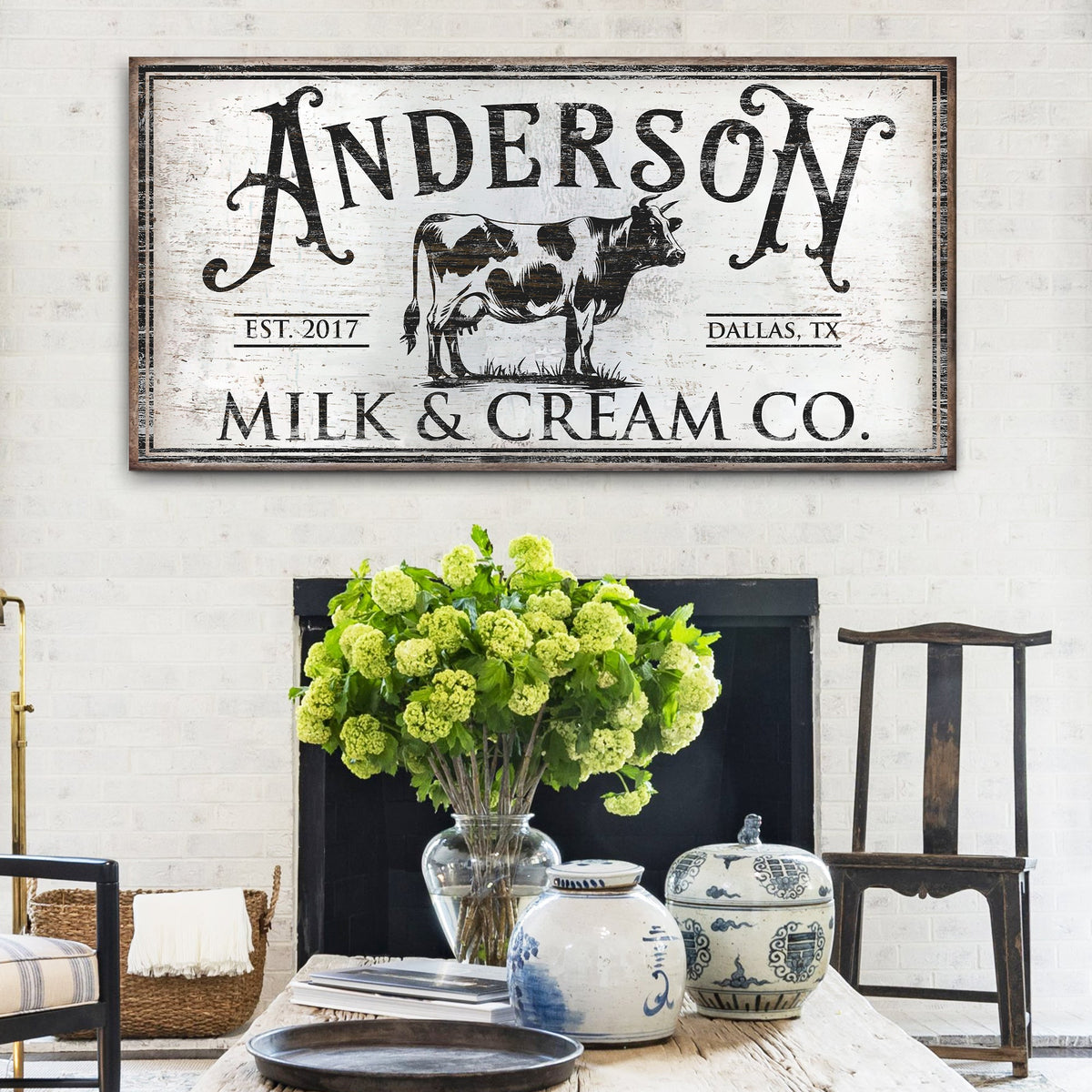Personalized Milk & Cream Co Sign