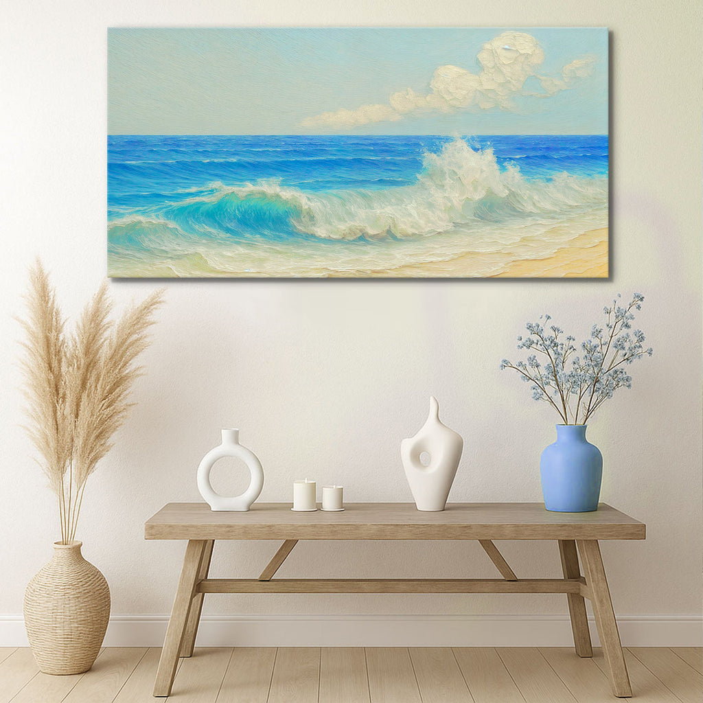 Serene Ocean Wave Coastal Wall Art XIII