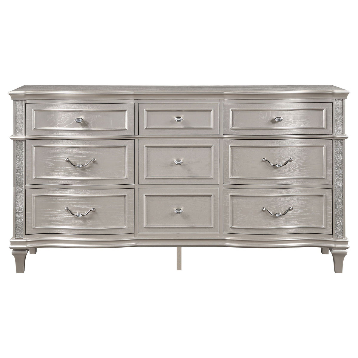 Evangeline 9-drawer Dresser Silver Oak