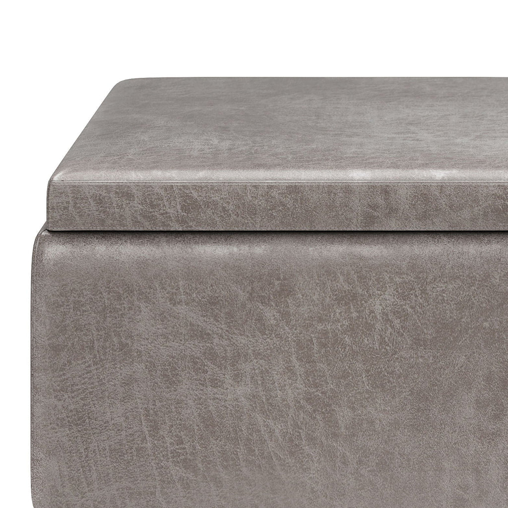 Owen - Tray Top Small Coffee Table Upholstered Storage Ottoman